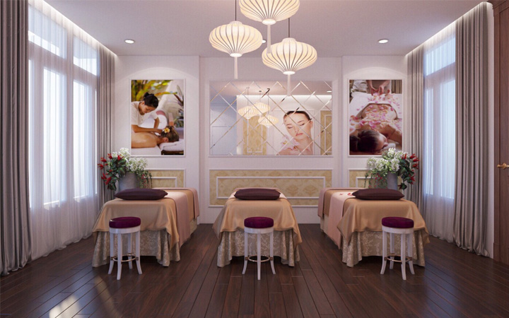 Mẫu Thiết Kế Phào Chỉ Trang Trí Spa Phong Cách Tân Cổ Điển